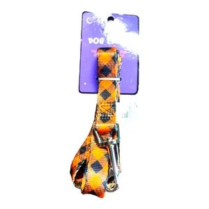 Plaid Orange Dog Leash
